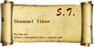 Stessel Tibor névjegykártya